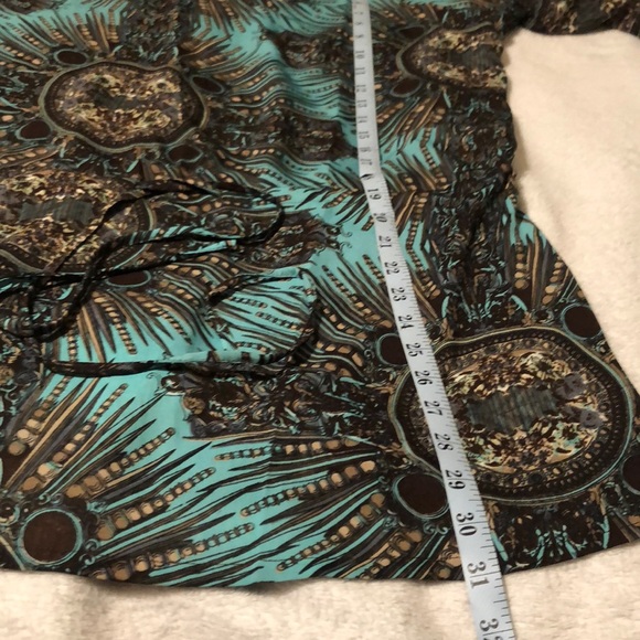 Turquoise cold shoulder tunic - Picture 4 of 8